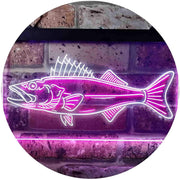 Walleye Fish Fishing Bait Store LED Light Sign - LED Gift Works