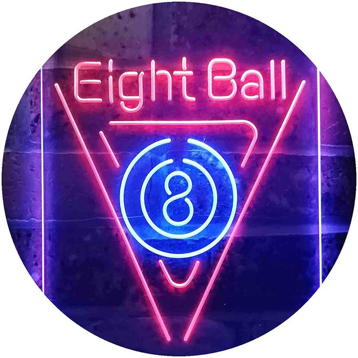 Eight Ball Pool Billiards LED Light Sign - Way Up Gifts