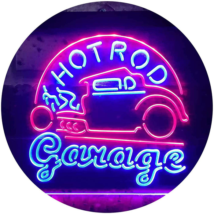 Hot Rod Garage LED Light Sign - Way Up Gifts