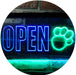Open Paw Print Dog Grooming LED Light Sign - Way Up Gifts