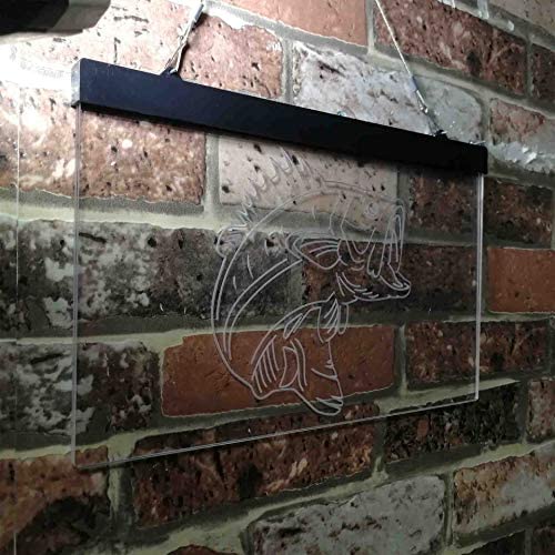 Bass Fish Cabin Decor Fishing Bait Store LED Light Sign - Way Up Gifts