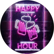 Beer Mugs Cheers Happy Hour LED Light Sign - LED Gift Works