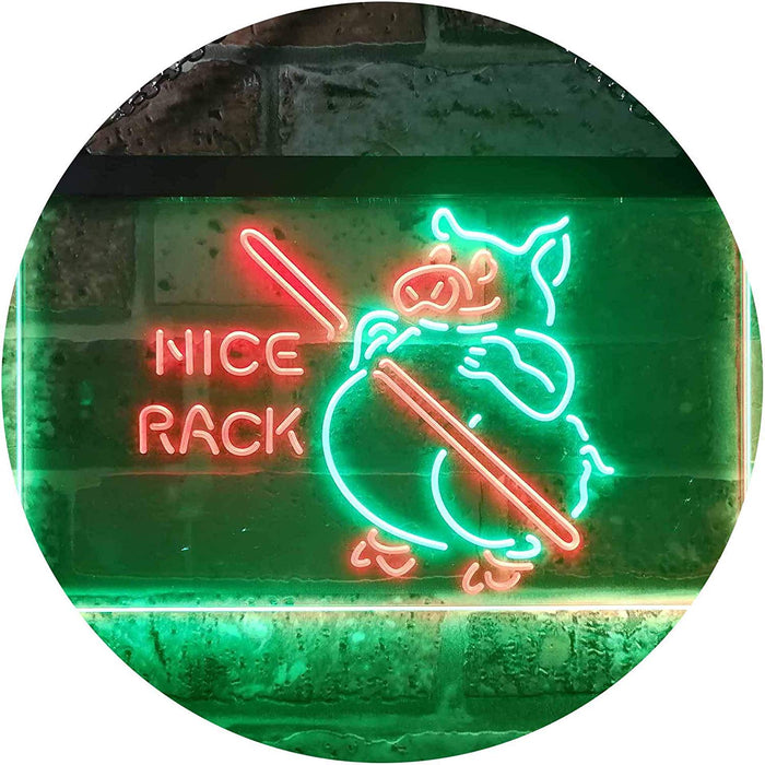 Nice Rack BBQ Pig Pool Billiards LED Light Sign - Way Up Gifts