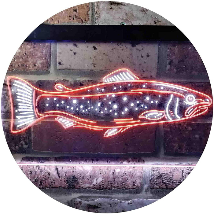 Trout Fish Bait Shop Fishing LED Light Sign - Way Up Gifts