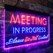 Meeting in Progress Do Not Disturb LED Light Sign - LED Gift Works