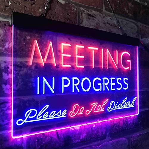 Meeting in Progress Do Not Disturb LED Light Sign - LED Gift Works