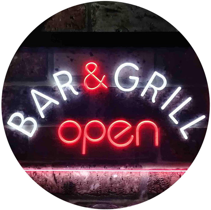 Bar & Grill Restaurant Open LED Light Sign - Way Up Gifts