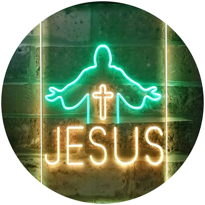 Jesus Saves Cross Church LED Light Sign - Way Up Gifts