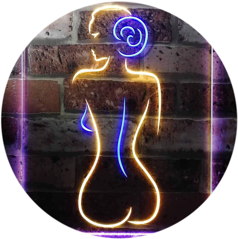 Lady Back Sexy Woman Man Cave LED Light Sign - LED Gift Works