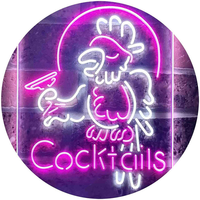 Cocktails Parrot LED Light Sign - Way Up Gifts