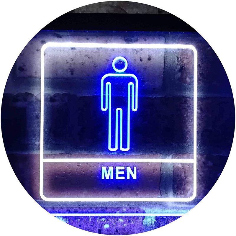 Men Bathroom Restroom LED Light Sign - LED Gift Works