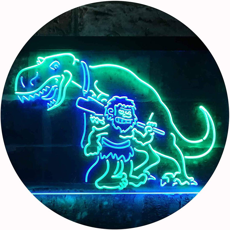 Caveman Dinosaur LED Light Sign - LED Gift Works