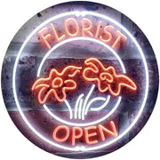 Flower Shop Open Florist LED Light Sign - LED Gift Works
