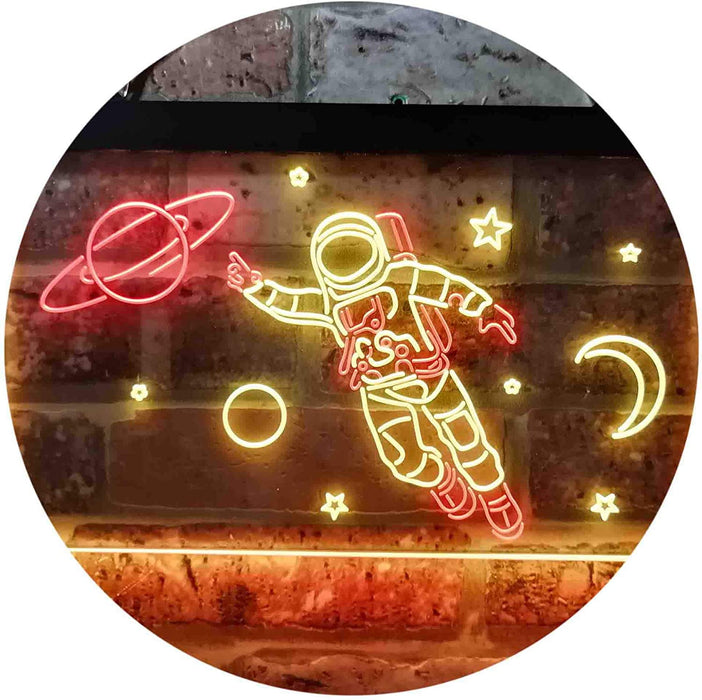 Astronaut Planets Stars Space Moon LED Light Sign - Way Up Gifts