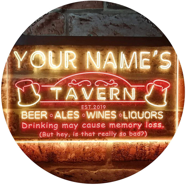 Personalized Tavern Bar LED Light Sign - Way Up Gifts