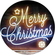 Merry Christmas Snowflakes LED Light Sign - LED Gift Works