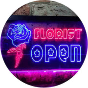 Flower Shop Florist Open LED Light Sign - LED Gift Works
