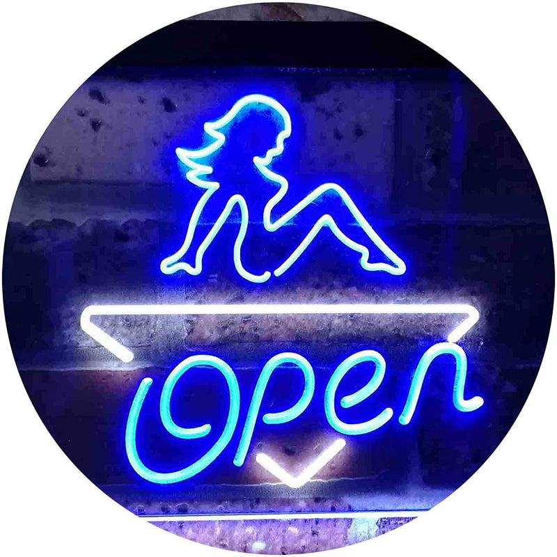 Sexy Girl Open LED Light Sign - LED Gift Works