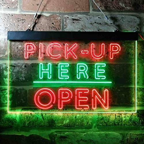Pick Up Here Open LED Light Sign - LED Gift Works