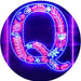 Family Name Letter Q Monogram Initial LED Light Sign - Way Up Gifts