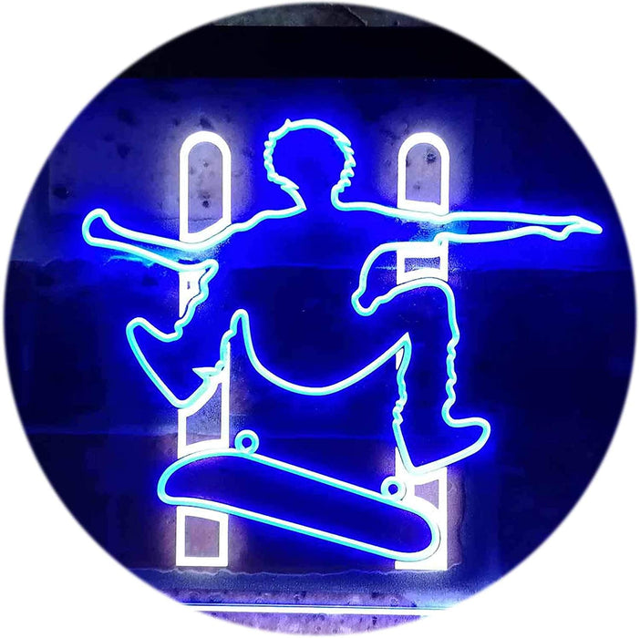 Kids Room Decor Skateboard Jump LED Light Sign - Way Up Gifts
