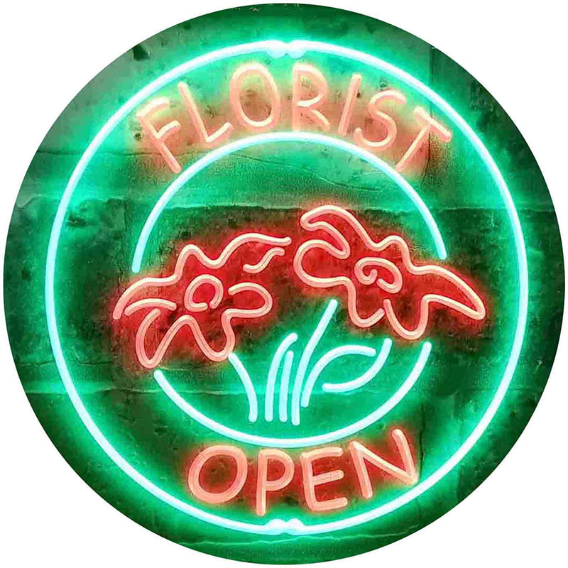 Flower Shop Open Florist LED Light Sign - LED Gift Works