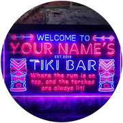 Personalized Tiki Bar LED Light Sign - LED Gift Works