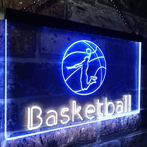 Sports Man Cave Basketball LED Light Sign - Way Up Gifts