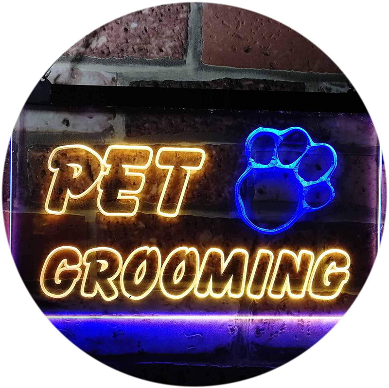 Paw Print Pet Grooming LED Light Sign - LED Gift Works