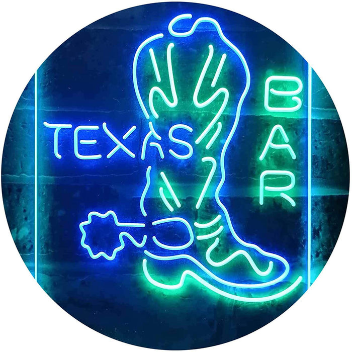Cowboys Boots Texas Bar LED Light Sign - Way Up Gifts