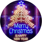 Merry Christmas Happy New Year LED Light Sign - LED Gift Works