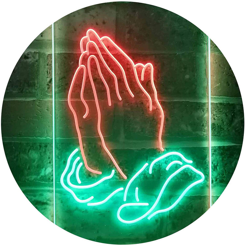 Religious Hands Praying LED Light Sign - LED Gift Works