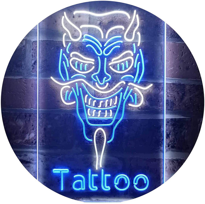 Hannya Mask Tattoo LED Light Sign - Way Up Gifts