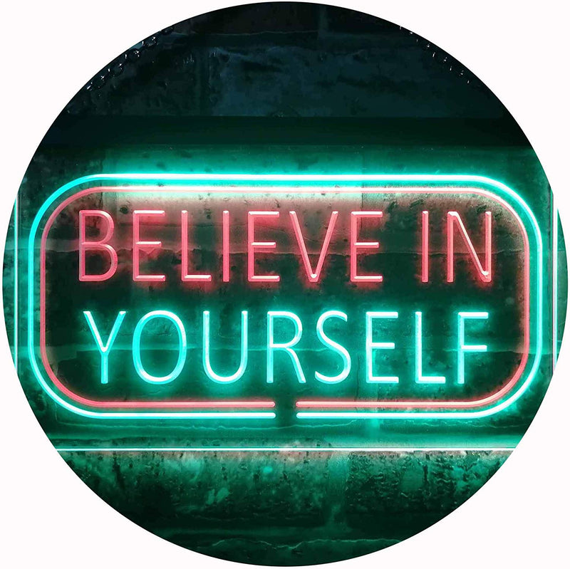 Motivational Quote Believe In Yourself LED Light Sign - LED Gift Works