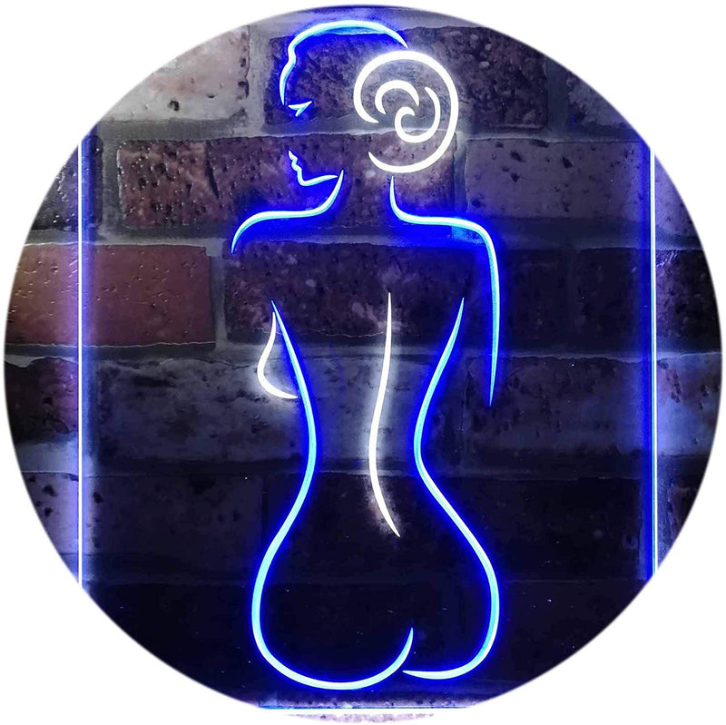 Lady Back Sexy Woman Man Cave LED Light Sign - LED Gift Works