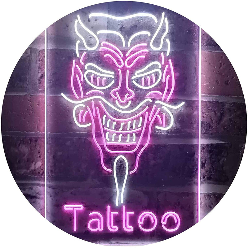 Hannya Mask Tattoo LED Light Sign - LED Gift Works