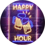 Beer Mugs Cheers Happy Hour LED Light Sign - LED Gift Works