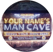 Personalized Western Theme Man Cave LED Light Sign - LED Gift Works