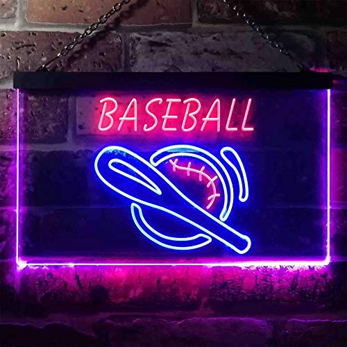 Baseball Man Cave Sports Wall Decor LED Light Sign - LED Gift Works