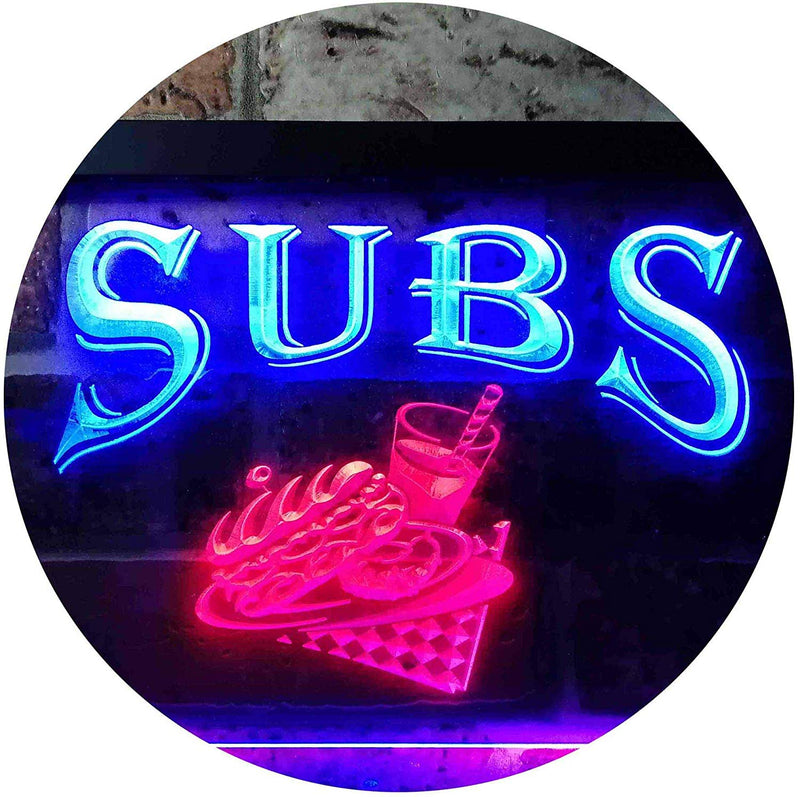 Sandwiches Hoagies Subs LED Light Sign - LED Gift Works