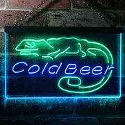 Lizard Cold Beer LED Light Sign - LED Gift Works