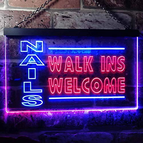 Salon Nails Walk in Welcome LED Light Sign - Way Up Gifts