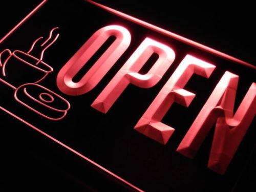 Bakery Coffee Donuts Open LED Light Sign - Way Up Gifts