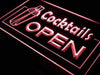 Bar Cocktails Open LED Light Sign - Way Up Gifts