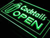 Bar Cocktails Open LED Light Sign - Way Up Gifts