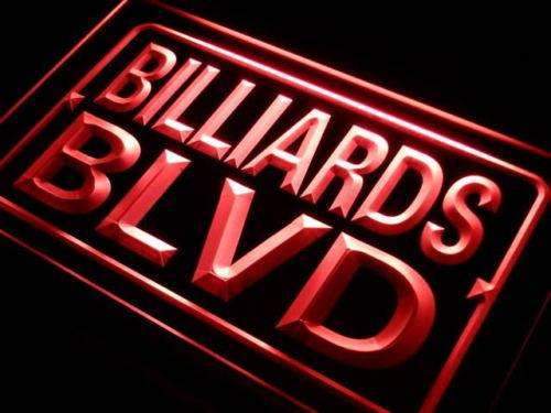 Bar Decor Billiards Boulevard LED Light Sign - Way Up Gifts