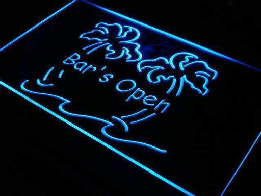 Bar is Open Palm Trees LED Light Sign - LED Gift Works