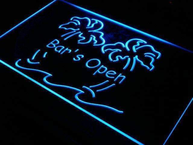 Bar is Open Palm Trees LED Light Sign - Way Up Gifts
