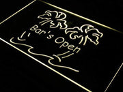 Bar is Open Palm Trees LED Light Sign - LED Gift Works