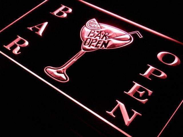 Bar Open Cocktails LED Light Sign - LED Gift Works